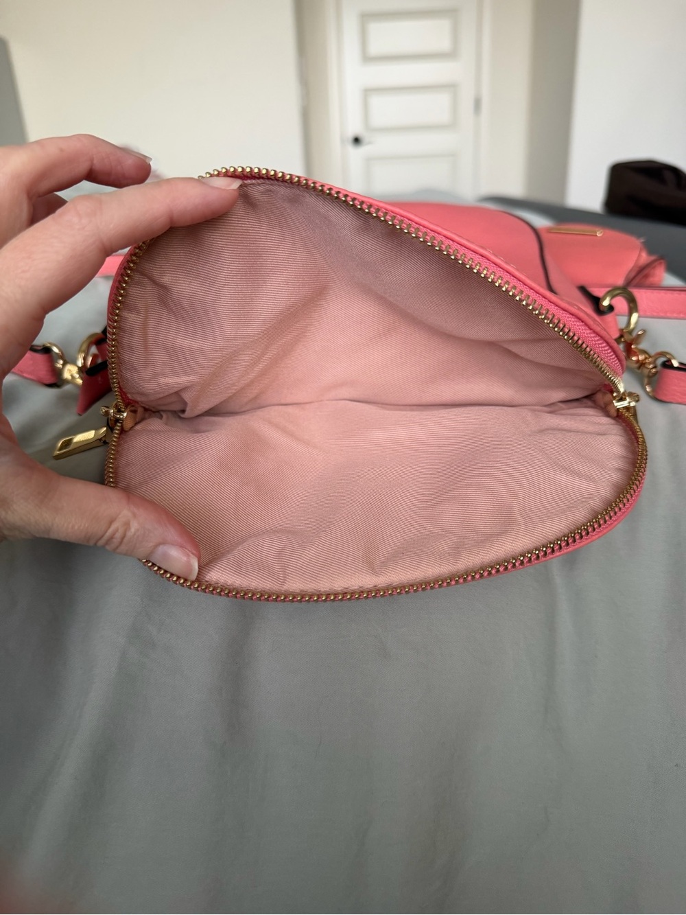 Poppy & Peonies Mini Downtown in Coral with matching Margaux wallet - Picture 10 of 13